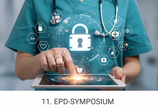 Image symbolique du travail numérique dans le secteur de la santé : un soignant travaille avec une tablette